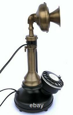 14 Antique Replica Vintage Style Rotary Dial Candlestick Working Telephone gift