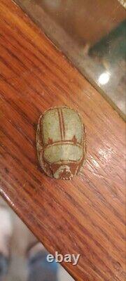 4 Pieces of Rare Egyptian Scarab Replica of the Pharaonic Stone Beetle Scarab