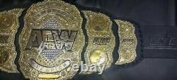 ALL World Heavyweight Championship Replica Title Belt Leather 4mm ZINC