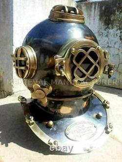 Antique 18 Diving Vintage BOSTON MARK V U. S Navy Deep Sea Divers Helmet Replica