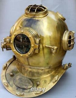 Antique 18 Diving Vintage U. S Navy Boston Mark V Diving Helmet Replica