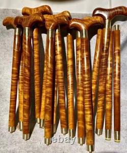 Antique Goldenrod Wooden Walking Stick 36 Premium Classic Long Head Walking