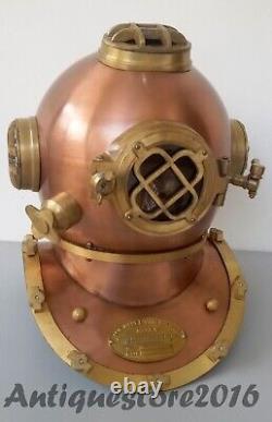 Antique Marine Vintage Divers Diving Helmet US Navy MARK V Helmet Replica