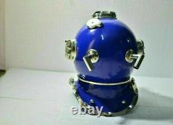 Antique Navy Blue Diving Helmet US Navy mark V scuba Deep sea vintage Replica