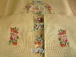 Antique Reproduction Preworked Needlepoint Canvas Sets Beautiful Roses