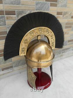 Antique Roman Armour Helmet Replica Steel Helmet With Plume