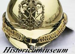 Antique Vintage Brass Fireman Helmet Armour Style Replica Wearable Helmet Gift