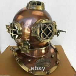 Antique Vintage Divers Helmet 18 Diving Marine US Navy Mark V Deep Sea Replica