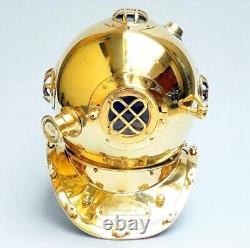 Brass Scuba Marine Diving Helmet in 18 inch Antique Vintage Look See Lover