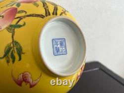 Chinese Qing Dynasty Yongzheng Mark Bowl Vintage Reproduction W 15.4cm