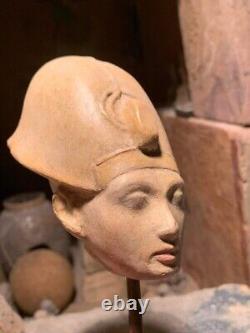 Egyptian statue fragment of King Ankheperure Nefertiti Akhenaten