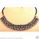Gorgeous 11.95ctw Rose Cut Diamond Ruby Studded Silver Vintage Necklace Jewelry