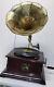 Hmv Antique Vintage Gramophone Phonograph Wind Up Player Working Replica
