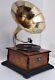 Hmv Antique Vintage Replica Gramophone Phonograph New Working Gramophone Replica