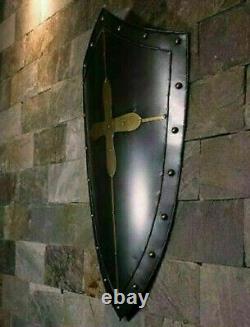 Halloween 32'' LARGE europian vintage medieval Antique Knight Shield Steel SCA