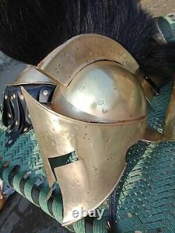 Halloween Antique Spartan Muscle Armor Jacket With Helmet Leg & Arm Guard Armor