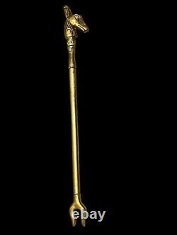 Handmade Was Scepter from Ancient Egypt, Replica Vintage Egyptian Stick