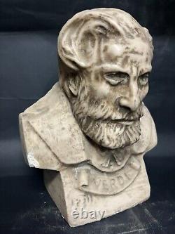 Head Statue Antique Giuseppe Verdi, replica, original circa 1891-1909