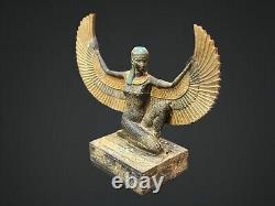 ISIS WINGED STATUE OF Love Protection Beauty Sculpture Egyptian Antique Replica