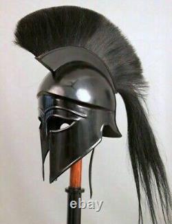 Medieval Antique Black Corinthian Medieval Warrior Armor helmet Vintage Replica