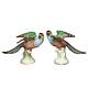 Mottahedeh Antique Reproduction Pair Of Parakeets Figurines, 15.5 Tall