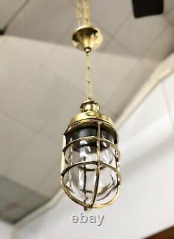 Nautical Chandelier Antique Replica Brass Vintage Marine Hanging Light Fixture