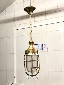 Nautical Chandelier Antique Replica Brass Vintage Marine Hanging Light Fixture