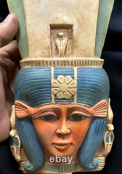 RARE ANCIENT EGYPTIAN ANTIQUES Mask Goddess Of Heaven Hathor Pharaonic Egypt BC