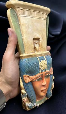 RARE ANCIENT EGYPTIAN ANTIQUES Mask Goddess Of Heaven Hathor Pharaonic Egypt BC