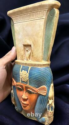 RARE ANCIENT EGYPTIAN ANTIQUES Mask Goddess Of Heaven Hathor Pharaonic Egypt BC