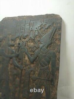 RARE ANTIQUE ANCIENT EGYPTIAN Stela God Osiris Lord God Anubis Protect 1530 Bc