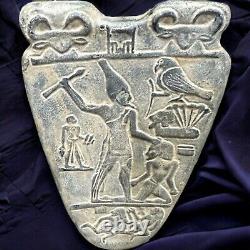Rare Narmer Palette Replica Handmade Egyptian Antiques Sculpture