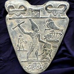 Rare Narmer Palette Replica Handmade Egyptian Antiques Sculpture