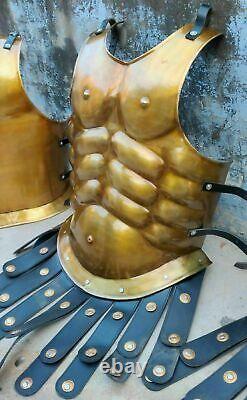Replica Armor Costume Strap Medieval MUSCLES JACKET Antique Collectible Leather