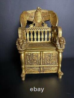 Replica King TUTANKHAMUN Throne as a jewelry box & amazing gold leaf