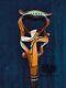 Sacred Craftsmanship Handcrafted Wooden Carved Cane Featuring The Christian Cros