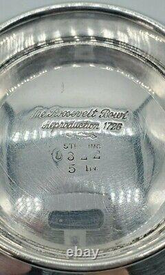 Sterling Silver Roosevelt Bowl Reproduction 1726 Rare Vintage 245 Grams