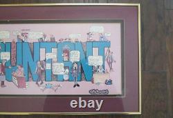 THE ACCOUNTANT NOVELTY ART PRINT by PETER PRINTS 1982 FRAMED 30 X 11