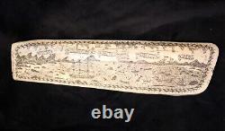 Vintage 1842 Fogos The Whaler Delta Green Pt Reproduction Scrimshaw 17 Rib