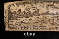 Vintage 1842 Fogos The Whaler Delta Green Pt Reproduction Scrimshaw 17 Rib