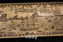 Vintage 1842 Fogos The Whaler Delta Green Pt Reproduction Scrimshaw 17 Rib