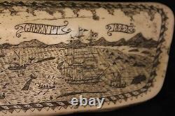 Vintage 1842 Fogos The Whaler Delta Green Pt Reproduction Scrimshaw 17 Rib