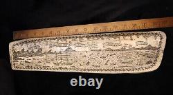 Vintage 1842 Fogos The Whaler Delta Green Pt Reproduction Scrimshaw 17 Rib