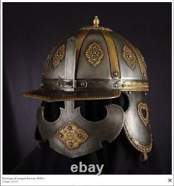 Vintage 18G SCA Medieval Zischage Of Winged Hussar Helmet Hussars Replica Viking