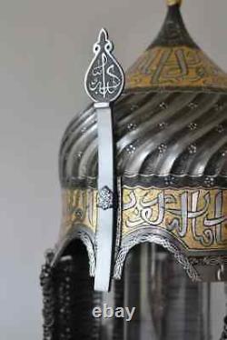 Vintage Antique Arabic Turban Mongol Helmet Knight Museum Replica H1W