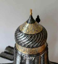 Vintage Antique Arabic Turban Mongol Helmet Knight Museum Replica H1W