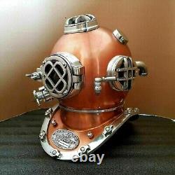 Vintage Boston Diving Helmet U. S Navy Mark V Scuba Antique Divers Helmet Replica