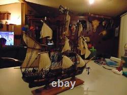 Vintage Buccaner Ship Replica 20 X 13 exceptionally detailed