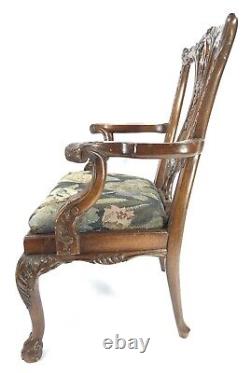 Vintage Chippendale Reproduction Childs Chair Mahogany with Claw Feet