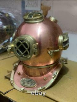 Vintage Copper & Brass Boston Diving Helmet Replica US Navy Mark V Sea Marine